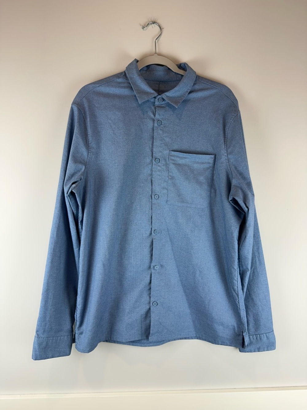 Lululemon Men’s Blue Commission Long Sleeve Button Down Career Casual Shirt XXL